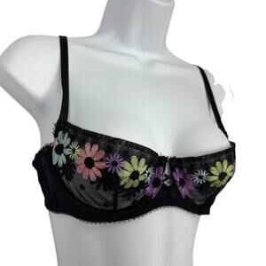 Savage Fenty Free Spirit Floral Embroidery Unlined Balconette Bra XS 32A/32B